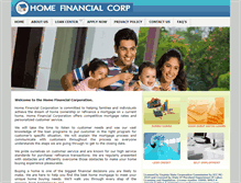 Tablet Screenshot of homefinancialcorp.com